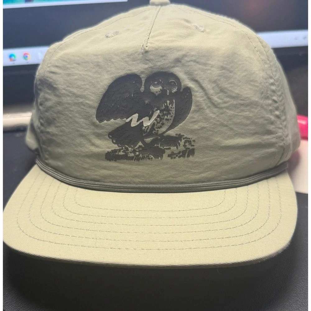 WillBo Owl Rope Hat Mens OSFM Sage Green Nylon Performance Snapback Cap